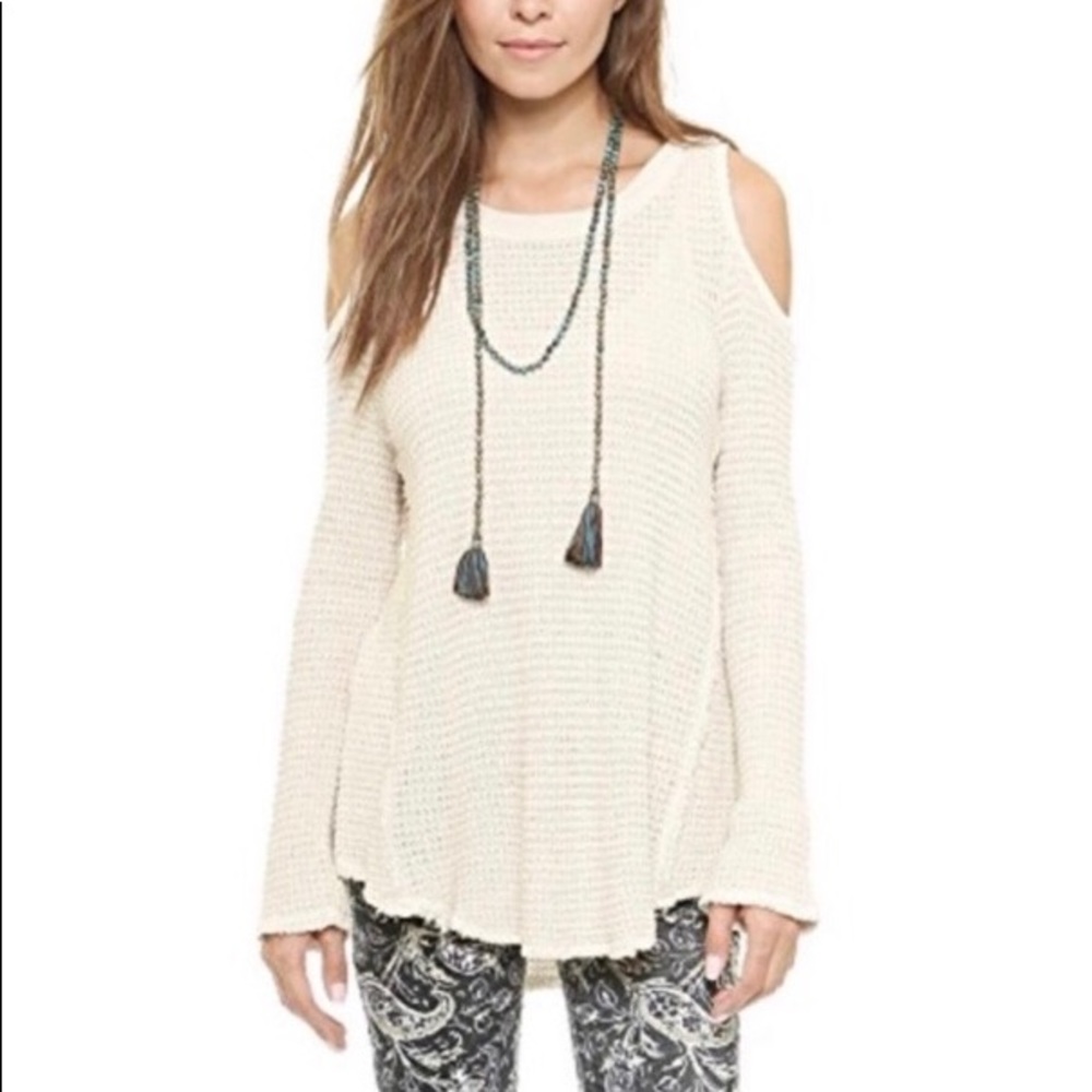 Free People Cold Shoulder Sweater S